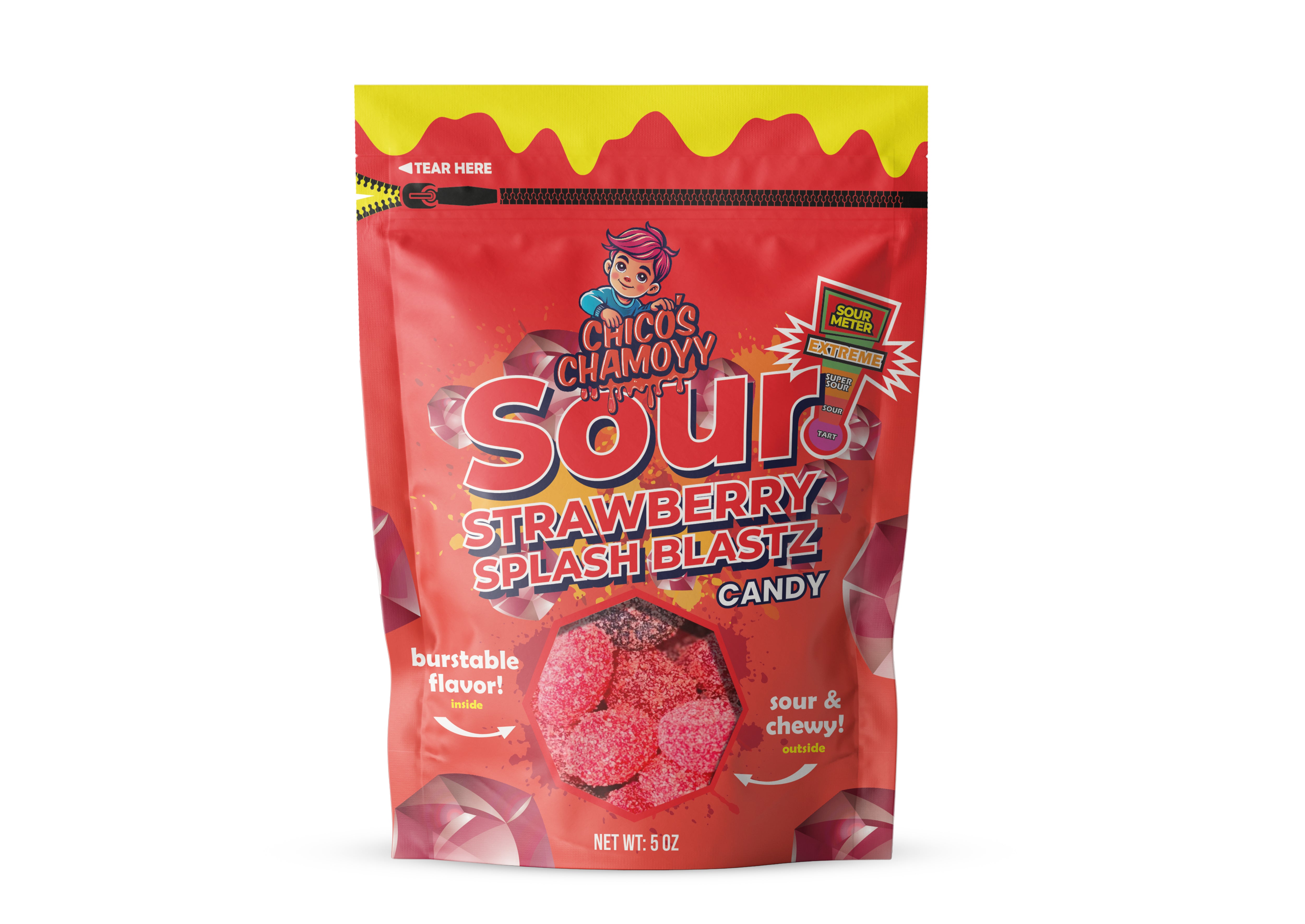 Chamoy Viral Gushers 5oz Splash Blastz + Sour Strawberry Viral Gushers 5oz Splash Blastz 10oz Bundle