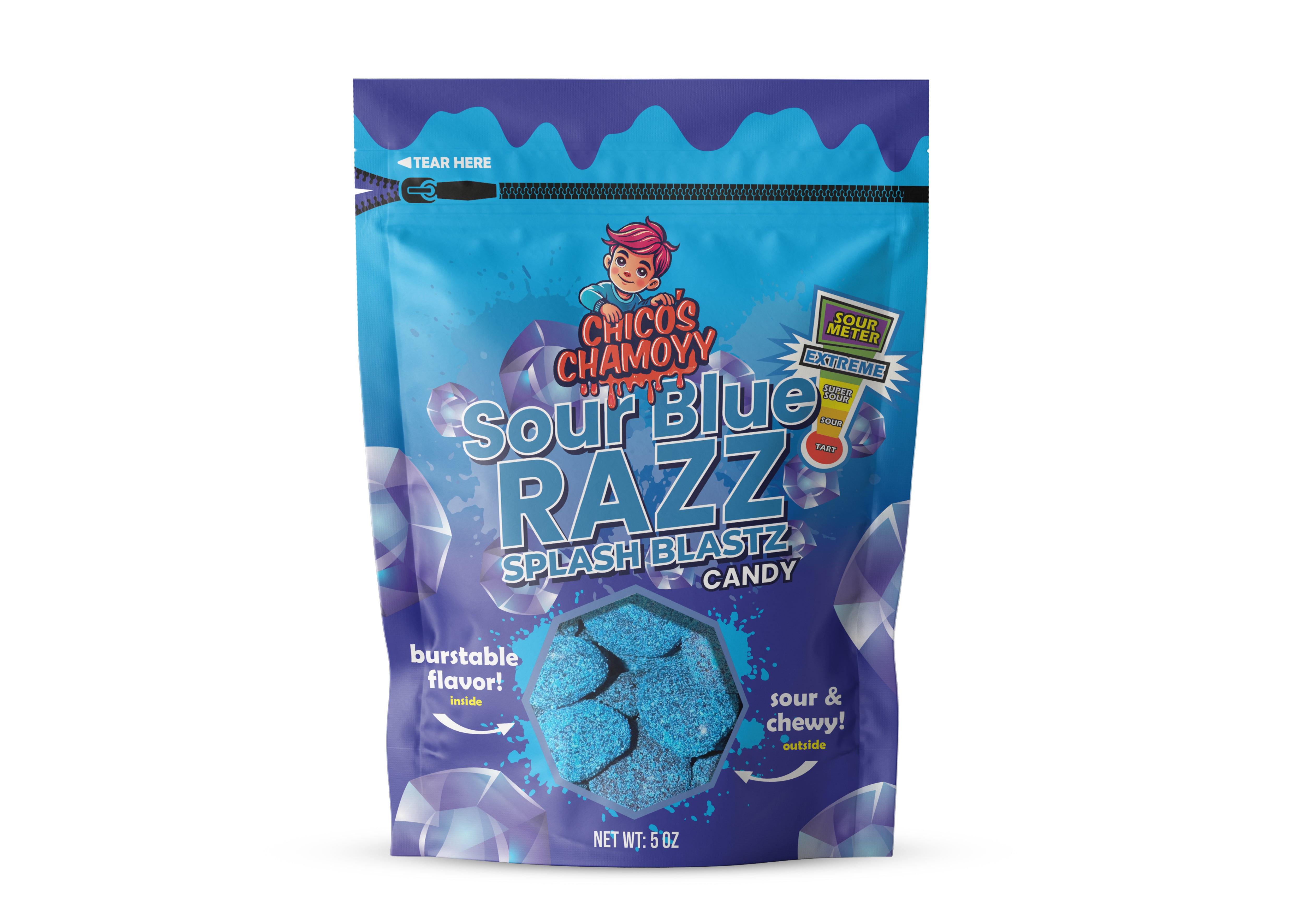 Sour Blue Razz Splash Blastz 5oz Viral Gushers + Cotton Candy Splash Blastz 5oz Viral Gushers | 10oz Bundle