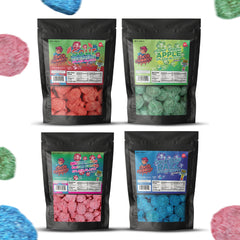 Viral Gushers 4 Pack Ultimate Splash Blastz 24oz Bundle- Sour Watermelon 6oz + Watermelon Cotton Candy 6oz + Sour Blue Razz 6oz + Sour Green Apple 6oz