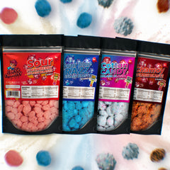 Viral Gushers 4 Pack Ultimate Splash Blastz 24oz Bundle- Cotton Candy 6oz + Sour Strawberry 6oz + Sour Blue Razz 6oz + Chamoy 6oz