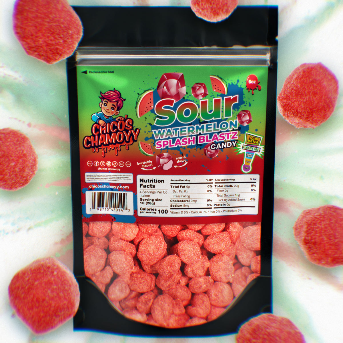 *NEW PRODUCT* Sour Watermelon Viral Gushers Splash Blastz 6oz Candy